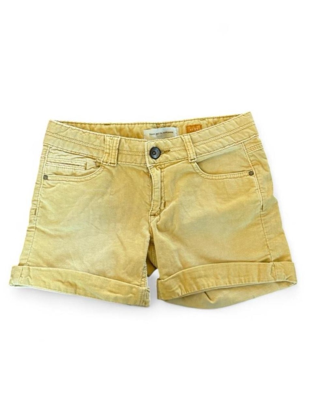 Pilcro and the Letterpress Women’s Chino Shorts 27 Beige Corduroy Cuffed Stretch